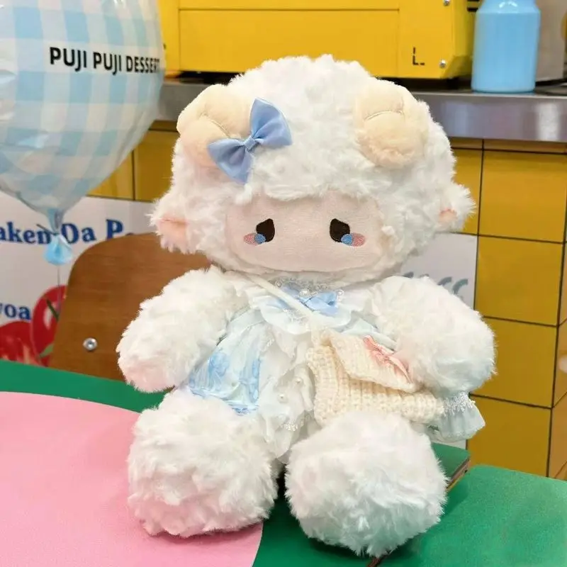 35cm Kawaii Cute Beautiful Puff Lamb Dolls Cute Plush Accompany And Soothe Sleep Dolls Birthday  Gifts Doll Toy