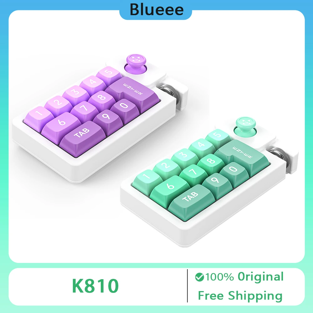 

MKESPN K810 Mini Mechanical Keyboard Customized Hot-Swap Keypad Wired Keypad RGB Numeric Keypads Gaming Computer Accessory Gifts