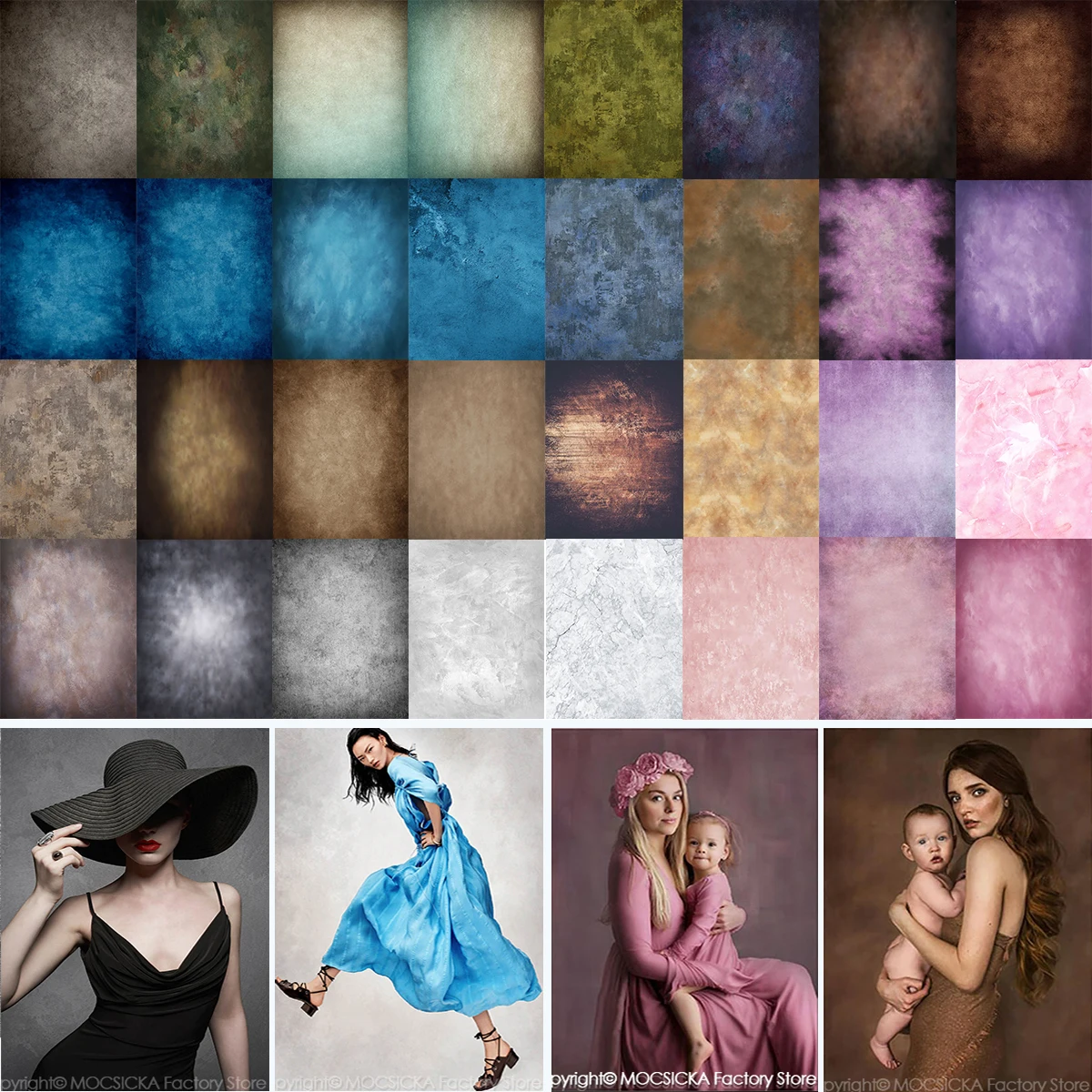 

Mocsicka Art Texture Abstract Birthday Photocall Props Baby Kids Portrait Photography Adult Pregnant Girl Photostudio Banner
