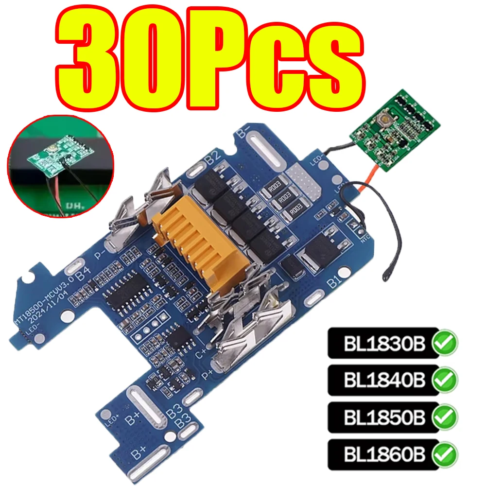 

1-30Pcs Li-Battery Protection Board for BL1830 BL1840 BL1850 BL1860 18V Li-ion Battery Control Motherboard Power Tools Parts