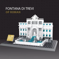 667PCS Trevi Fountain Of Roman Fontana Di Trevi Building Blocks World Architecture Bricks City Street View Toys Gifts For Kids