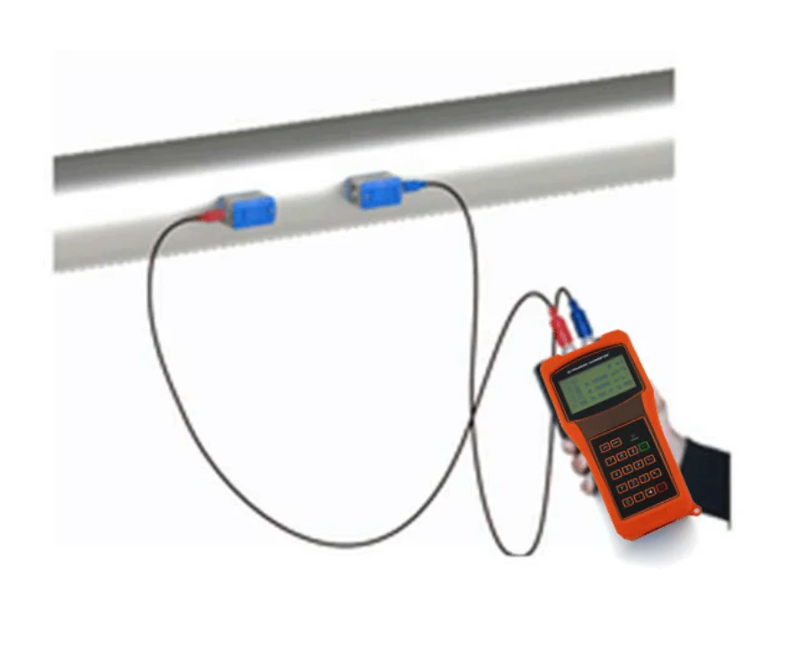 

Portable Handheld Ultrasonic Flowmeter Smart Water Oil Liquid Fluid Meter Customized OEM Support +/-0.5% Accuracy Clamp-On