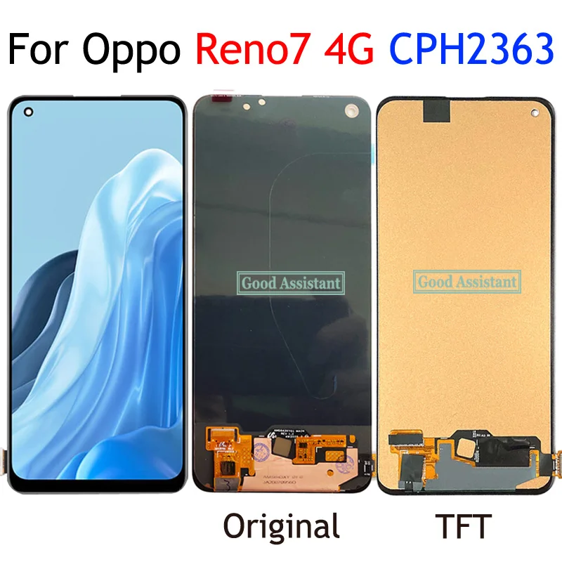 6.43 Inch Amoled / TFT Black For Oppo Reno7 4G Reno 7 CPH2363 LCD