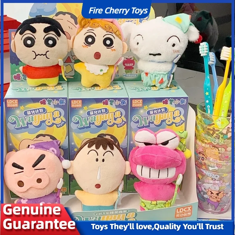 

New Original Crayon Shin-Chan Wayaya Style Blind Box Kawaii Toothbrush Cup And Toothbrush Bag Pendants Dolls Mystery Box Gifts