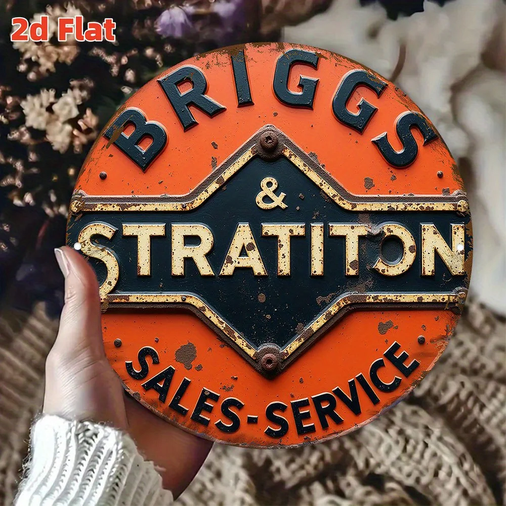 علامة شعار شعار بريجز آند ستراتون المسطحة ثنائية الأبعاد - شارة الخدمة من الألومنيوم شديدة التحمل من بريجز وستراتون، للكهف #5