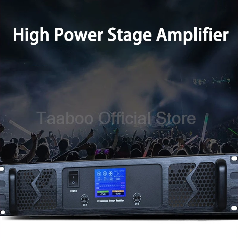 1200W+1200W Power Amplifier Pure Class Professional Audio DJ Equipment For Subwoofer Speakers Stage Wedding  KTV Home Use