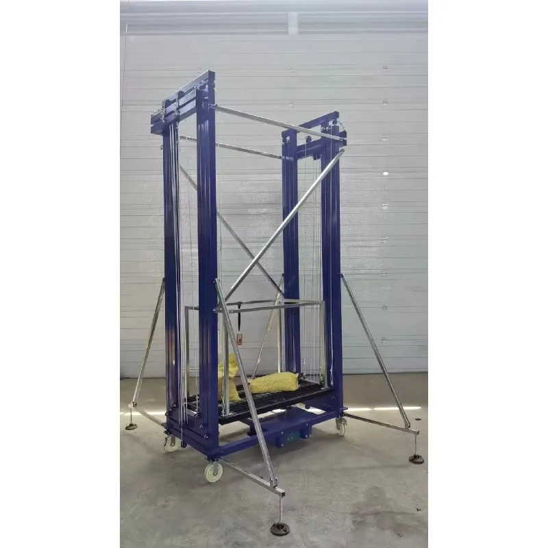 2-8 متر سقالات كهربائية أوتوماتيكية متنقلة إطار تلسكوبي رفع كهربائي سلم منصة سقالات للبناء #1