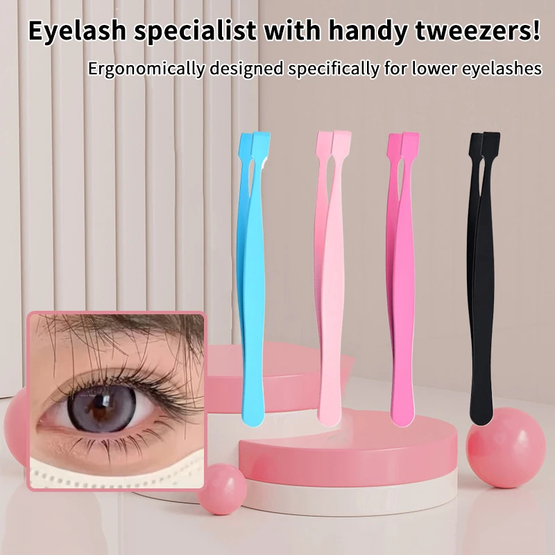 1 ชิ้นเสริม Curler ขนตา Professional Tweezer เครื่องมือปลอมขนตาล่าง Tweezer Fake Eye Lash Applicator เครื่องมือแต่งหน้า