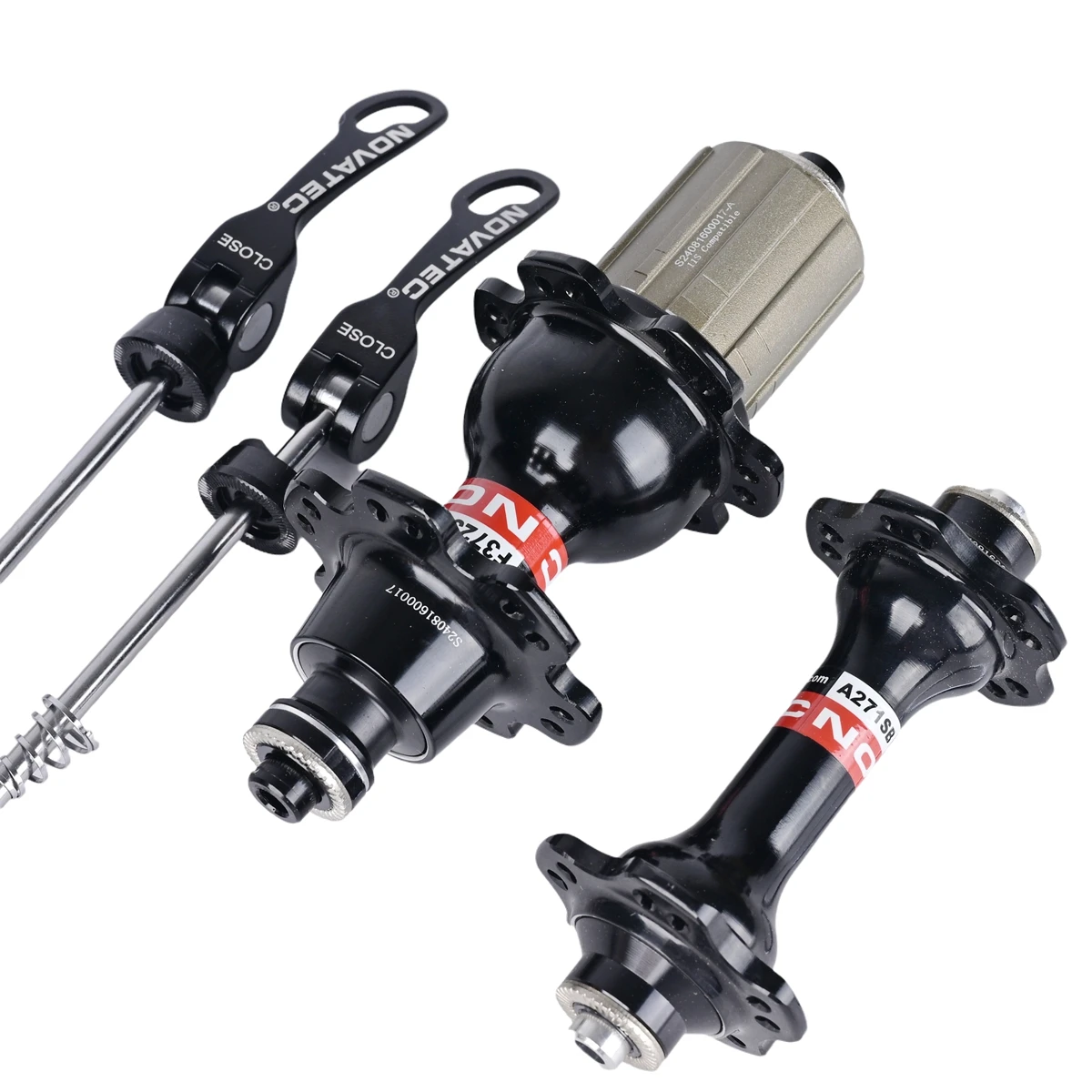 Novatec Joy Rennrad-Naben A271SB/F372SB Vorder- und Hinterachse mit zwei bzw. vier Lagern, V-Bremse, 20/24 Loch, 380g Paar, Dual-Loch-Design – Detail 9