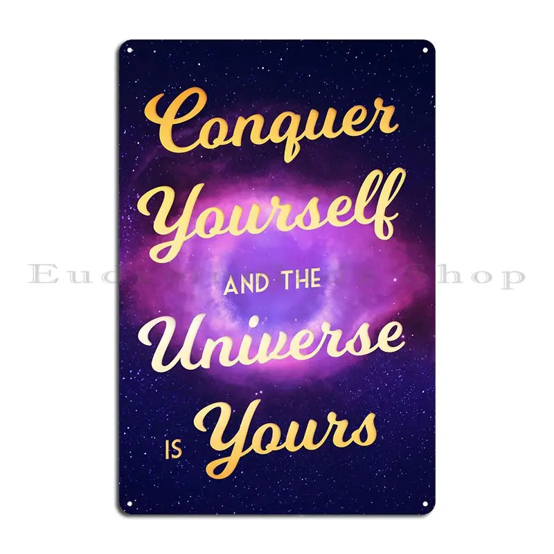 Start With Yourself, Overcome Your Faults And Then Go C ... Metal Plaque Poster Decoration Pub Plates Printed Cinema