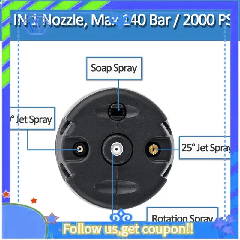 Lanza de pulverización para lavadora de coche, varita de pulverización de agua por chorro, punta de boquilla de lanza, lanza de chorro para Karcher K2 K3 K4 K5 K6 K7, lavadora a presión
