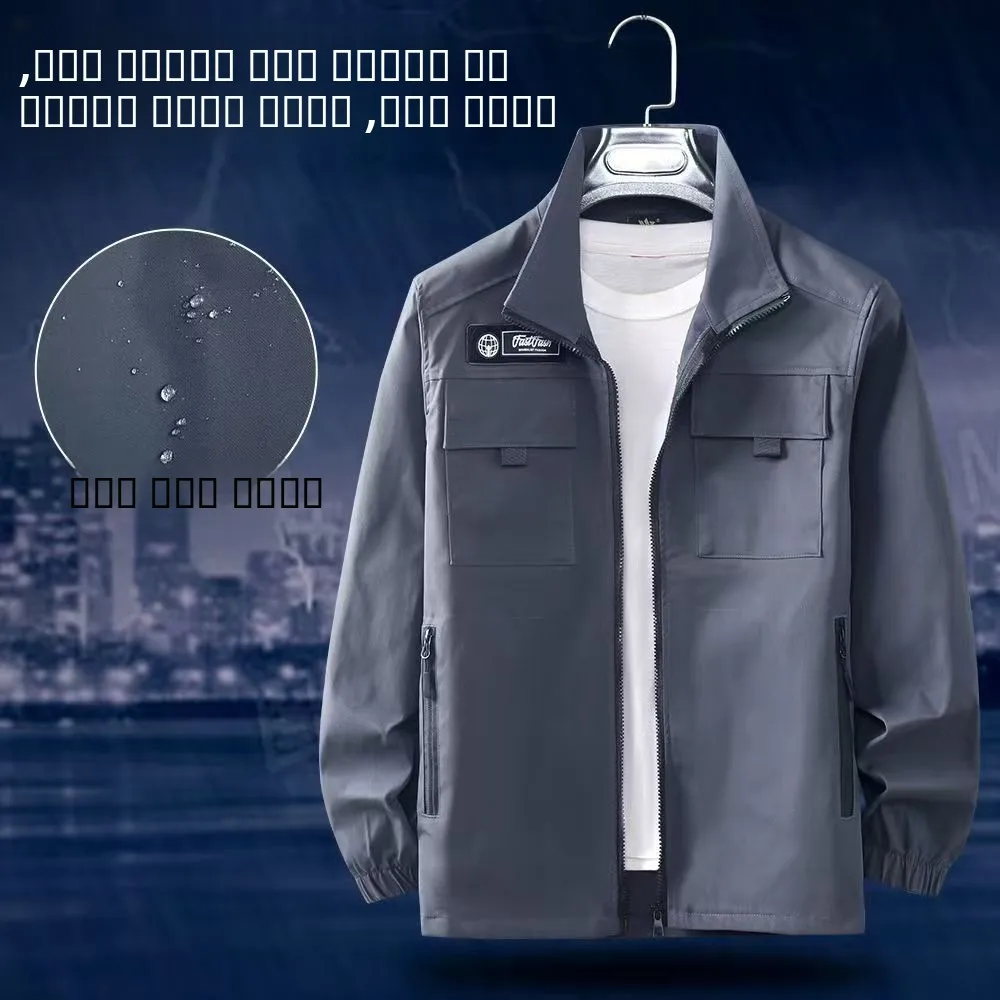 

Весенне-осенний эластичный рабочий костюм для мужчин, износостойкая спецодежда для строителей, для работы на открытом воздухе