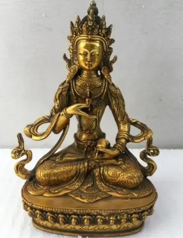 

Copper Statue Tibetan brass Bronze Vajradhara Buddha Statue 8.4"H