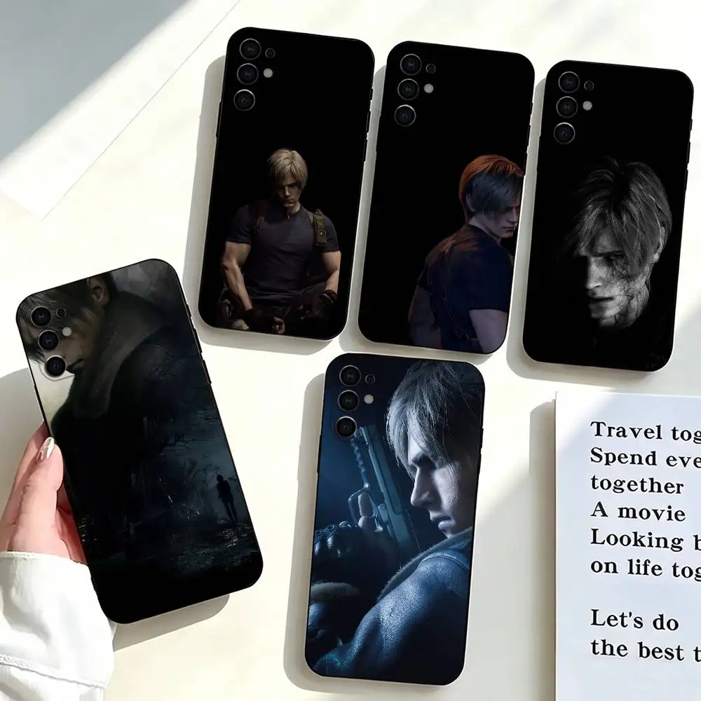 Leon Resident-t Evil 4 Remake  Phone Case Black Silicone Soft For Samsung S25,S24,S21,S22,S23,S30,Ultra,S20,Plus,Fe,Lite
