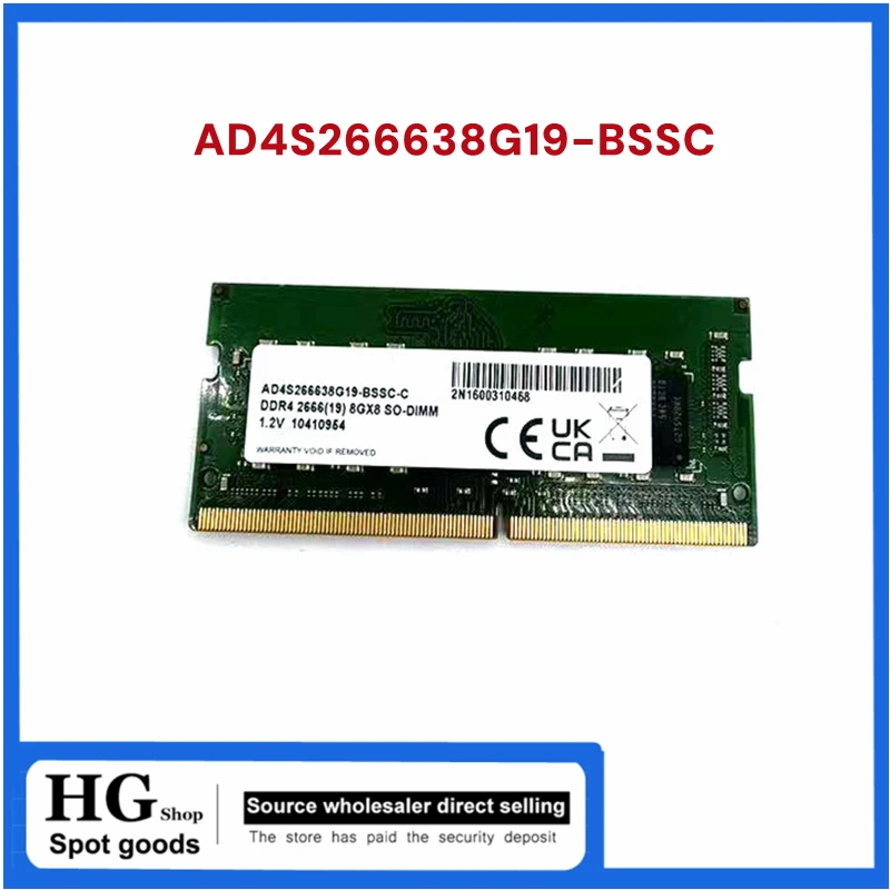 Nuevo AD4S original 266638 G19-BSSC DDR4 8GB SO-DIMM 2666 1.2V para un módulo de memoria de datos DDR4 SDRAM 260-SODIMM