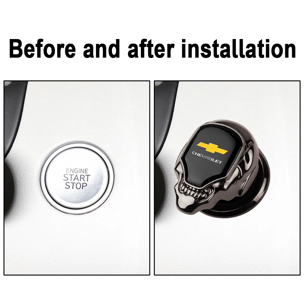 Car Engine One-button Start Stop Protective Cover Auto Accessories For Chevrolet Cruze Captiva Trax Malibu Tahoe Equinox Impala