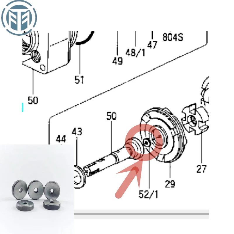 10Pcs Gasket for VE Head Rotor ,K KF Shim for 146420-0300 Different Size