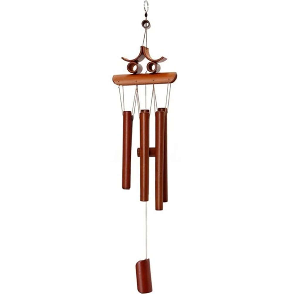 

Retro Style Bamboo Wind Bell Beautiful Sound Home Office Temple Church Decoration Gift Bamboo Chimes Chimes