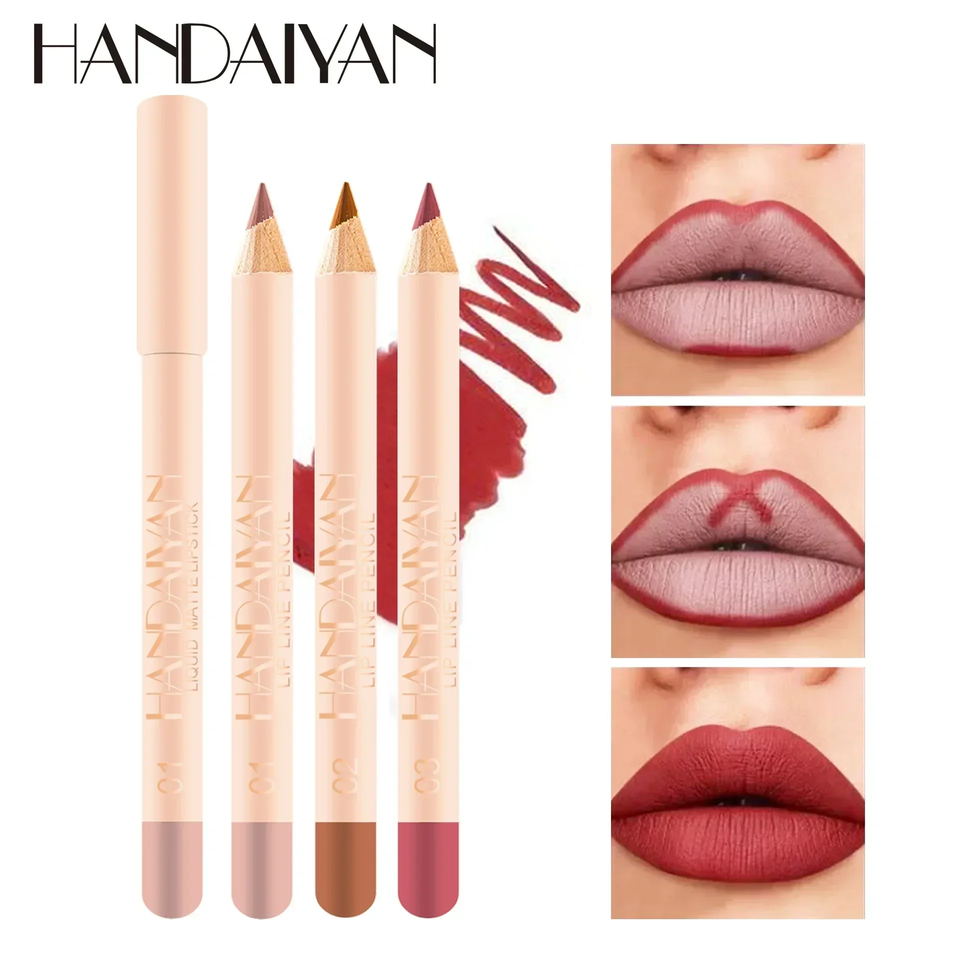 Lipstick Lipliner Pen Set Matte Lip Liner 12 Colors Mixed Waterproof Modified Lipstick Pen Matte Velvet Lip Liner Pencil