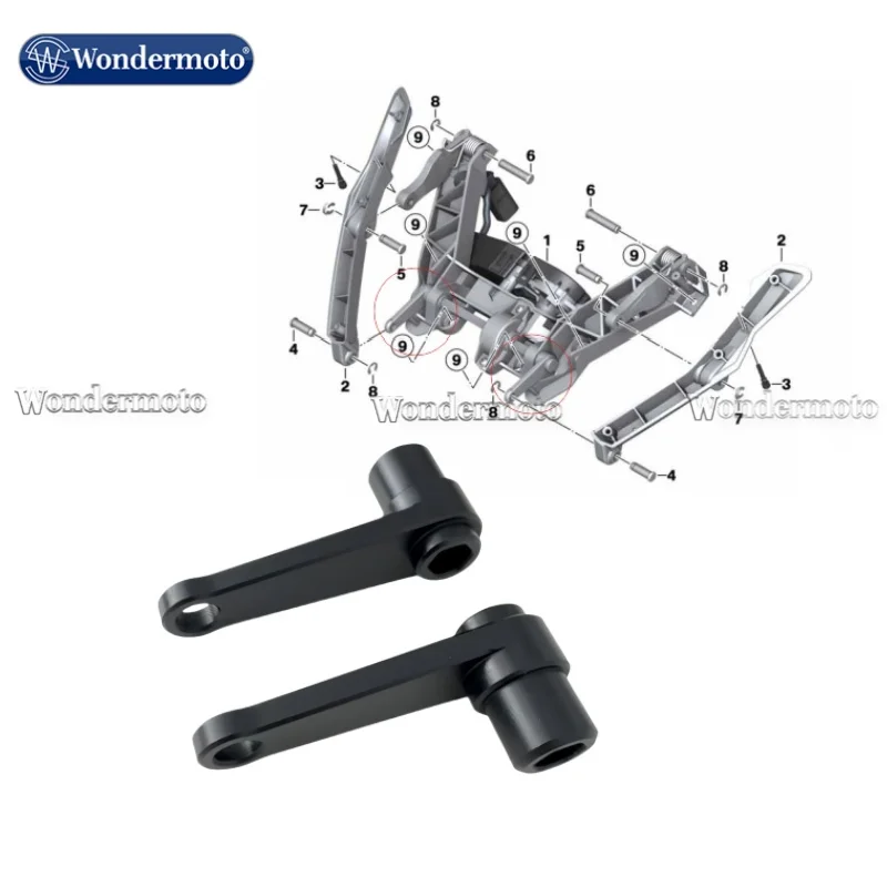 

For BMW Water-cooled R1200RT, K1600B, GT, GTL Windshield Lifting Bracket Lower Swing Arm