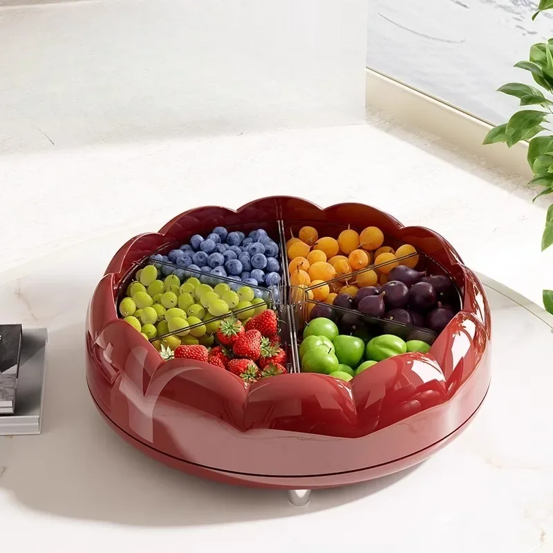 

plate Household light luxury high-end nut plate High value living room fruit plate Large capacity snack dried fruit box