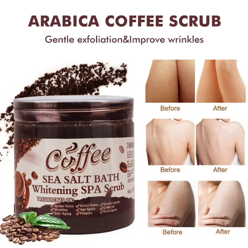 

350g Exfoliators Whitening Cream for Removing Body Hand Leg Facial Dead Skin Coffee Body Scrub Anti Cellulite Treatment Beauty