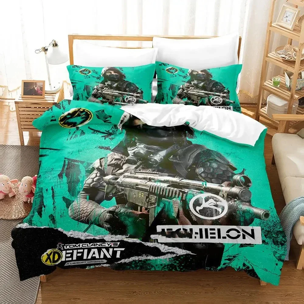 

Game XDefiant Bedding Set Boys Girls Twin Queen Size Duvet Cover Pillowcase Bed Kids Adult Fashion Home Textileextile