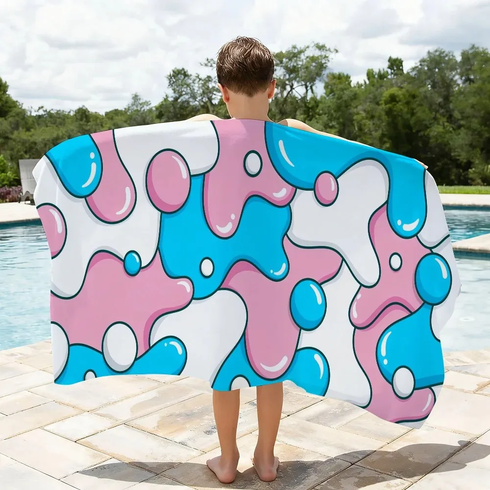 Art Towel Liquid Drip Simple Soft Pool Travel Fitness Shower Cool Camping Quick Classic Drying Sports Beach Towel Gift