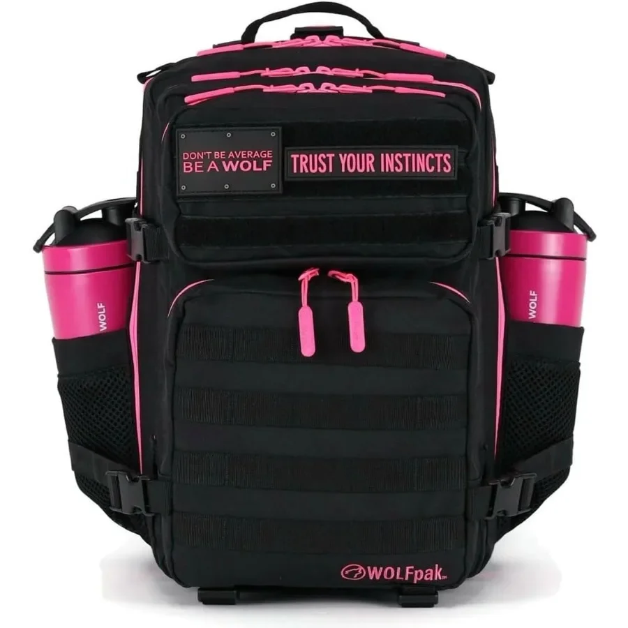 حقيبة ظهر رياضية WOLFpak 35L - مادة أكسفورد متينة مقاومة للماء 1000D مع جيب للكمبيوتر المحمول بحزام MOLLE وحامل كوب مزدوج