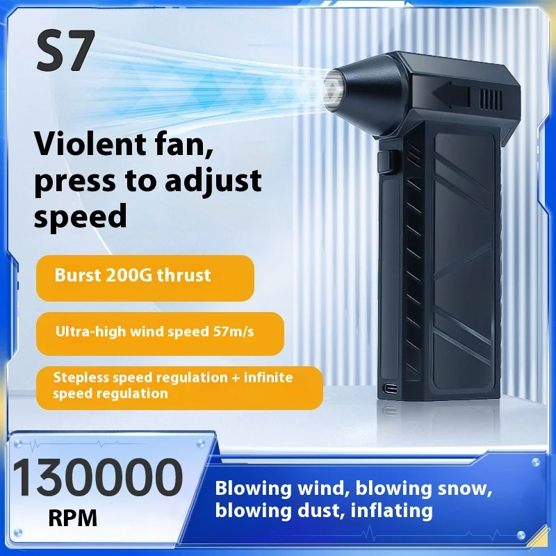 

Ручной фен двойного назначения для кемпинга и улицы Violent Turbofan 130000 Регулируемая долговечная турбина для пылесоса Yuan