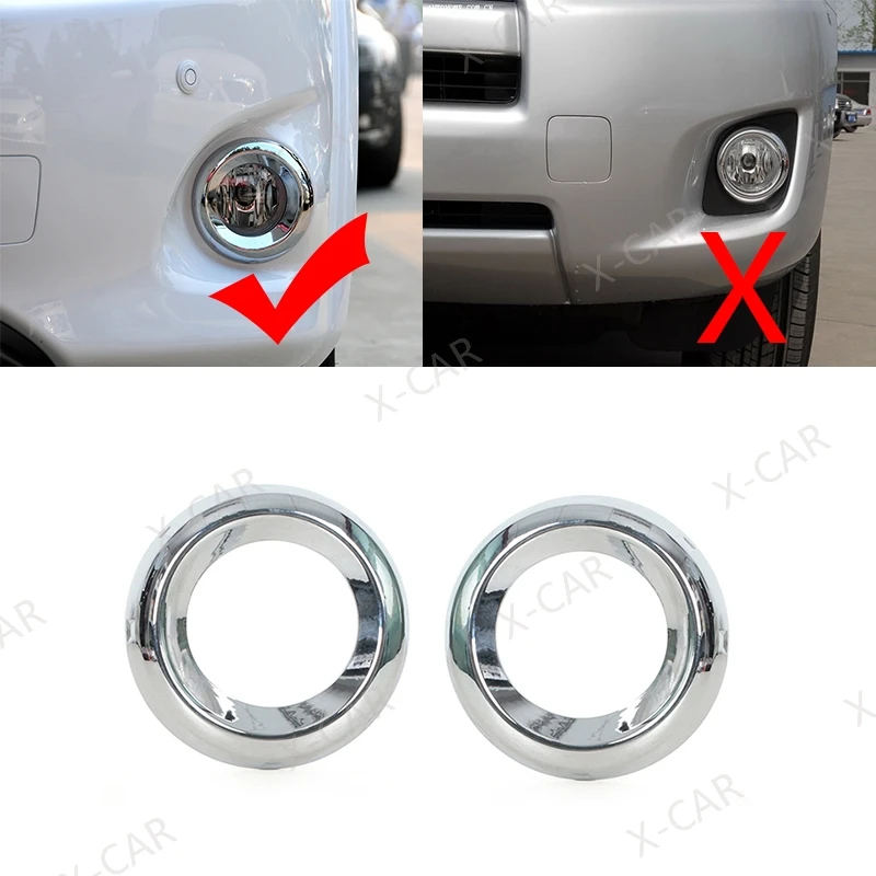 Car Front Bumper Fog Light Foglamp Trim Cover Frame Hood Bezel For Toyota RAV4 2009 2010 2011 2012 2013 view 5