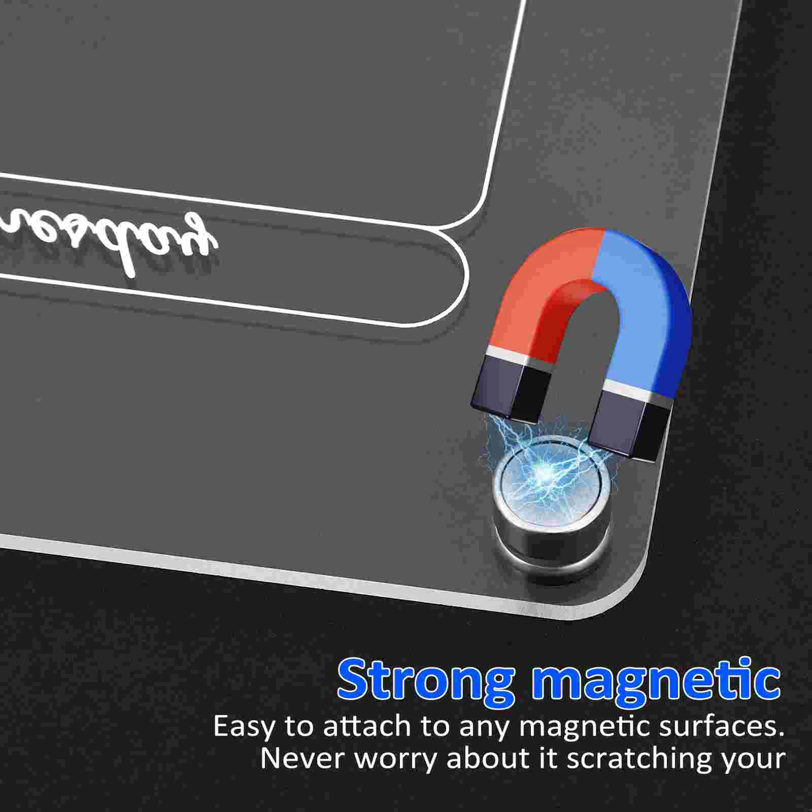2-teiliges Kühlschrank-Magnettafel aus Acryl für die Wandnachricht, transparentes Whiteboard für die Büroplanung