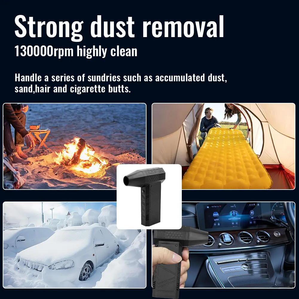 

New Electric Air Duster 130000RPM Turbofan High Power Jet Fan Cleaning Blower Tool Brushless Motor Variable Speed Dust Blower
