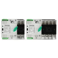 DIY GO Din Rail ATS para PV e inversor Doble potencia Selector de transferencia automática ininterrumpido 2P 4P 125A 220V 110V