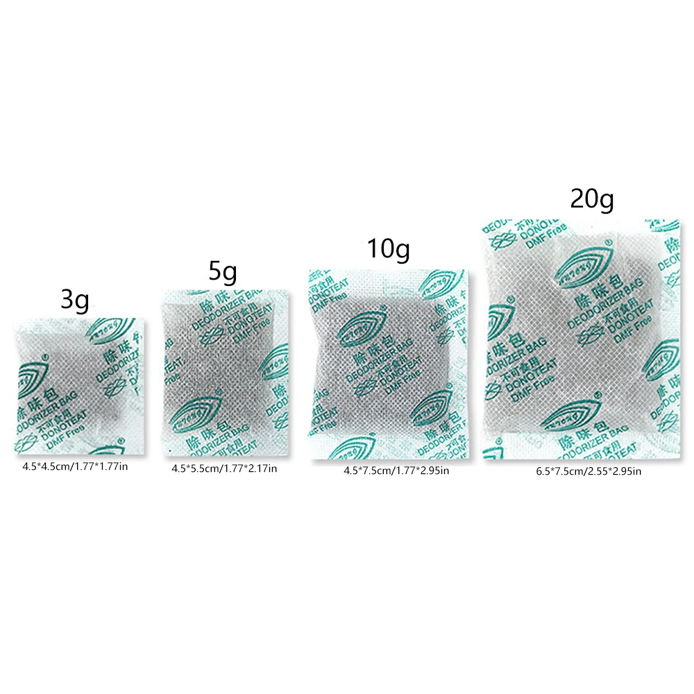 50/100PCS Natural  Charcoal Bags Air Purifying Activated Charcoal Odor Absorber Moisture Odor Eliminator for Car Closet Shoes
