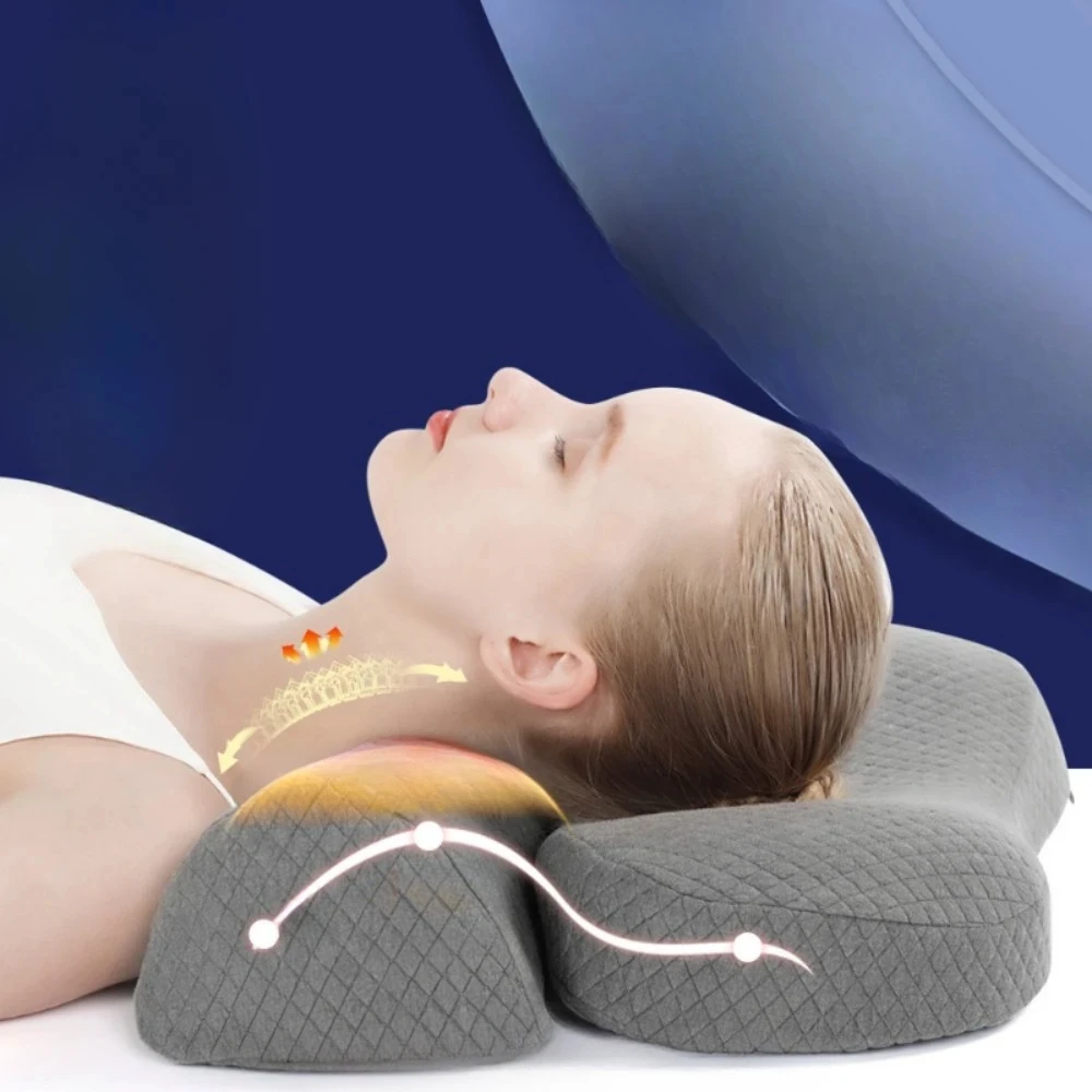 

Traction Cervical Pillow Slow Rebound Memory Pillows and Multi-function Sleeping Artifact Neck Spine Anti Tractions Neck Pillow