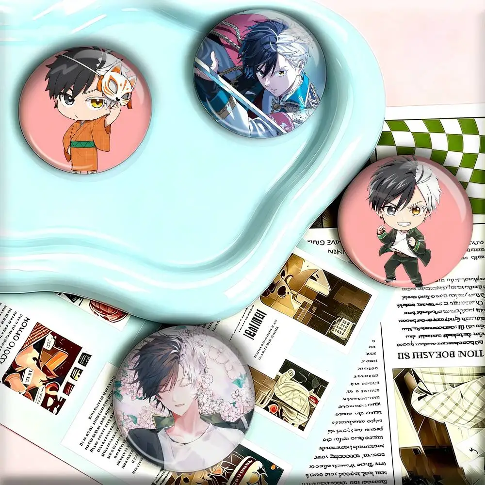 Anime W-WIND BREAKER Sakura Haruka  25 32 44 58 75mm Badges Personalized Round Brooches Pins Accessory Gift
