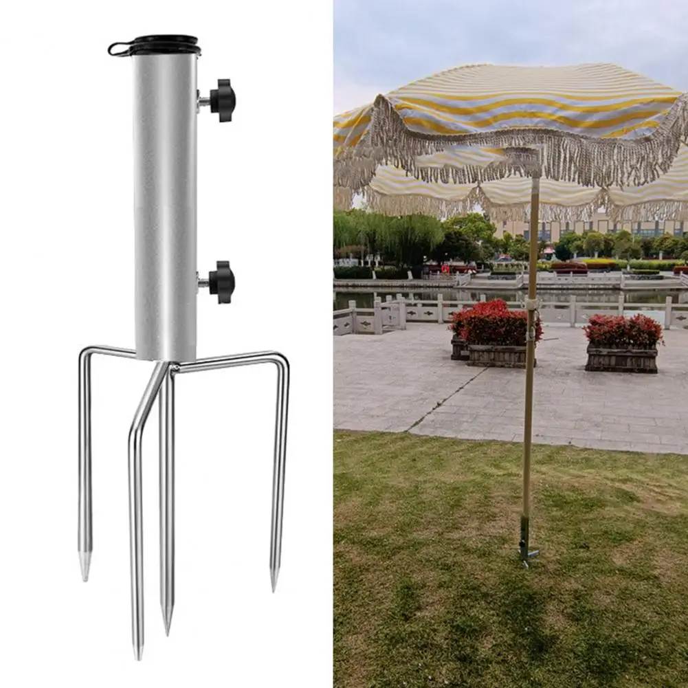 Outdoor Umbrella Stand Heavy Duty Patio Umbrella Holder Stake Weather-proof Outdoor Beach Sand Stand Base Yard Lawn Ground Spike