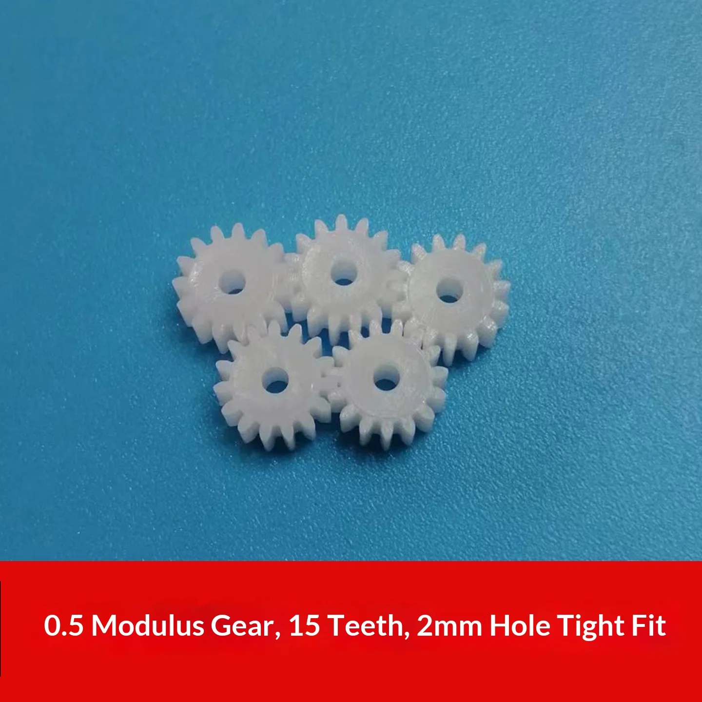 152a 100pcs 0.5 Module Plastic Gear 15T, Interference Fit for 2mm Bore, Model Variable Speed Gear for Science Education Toy