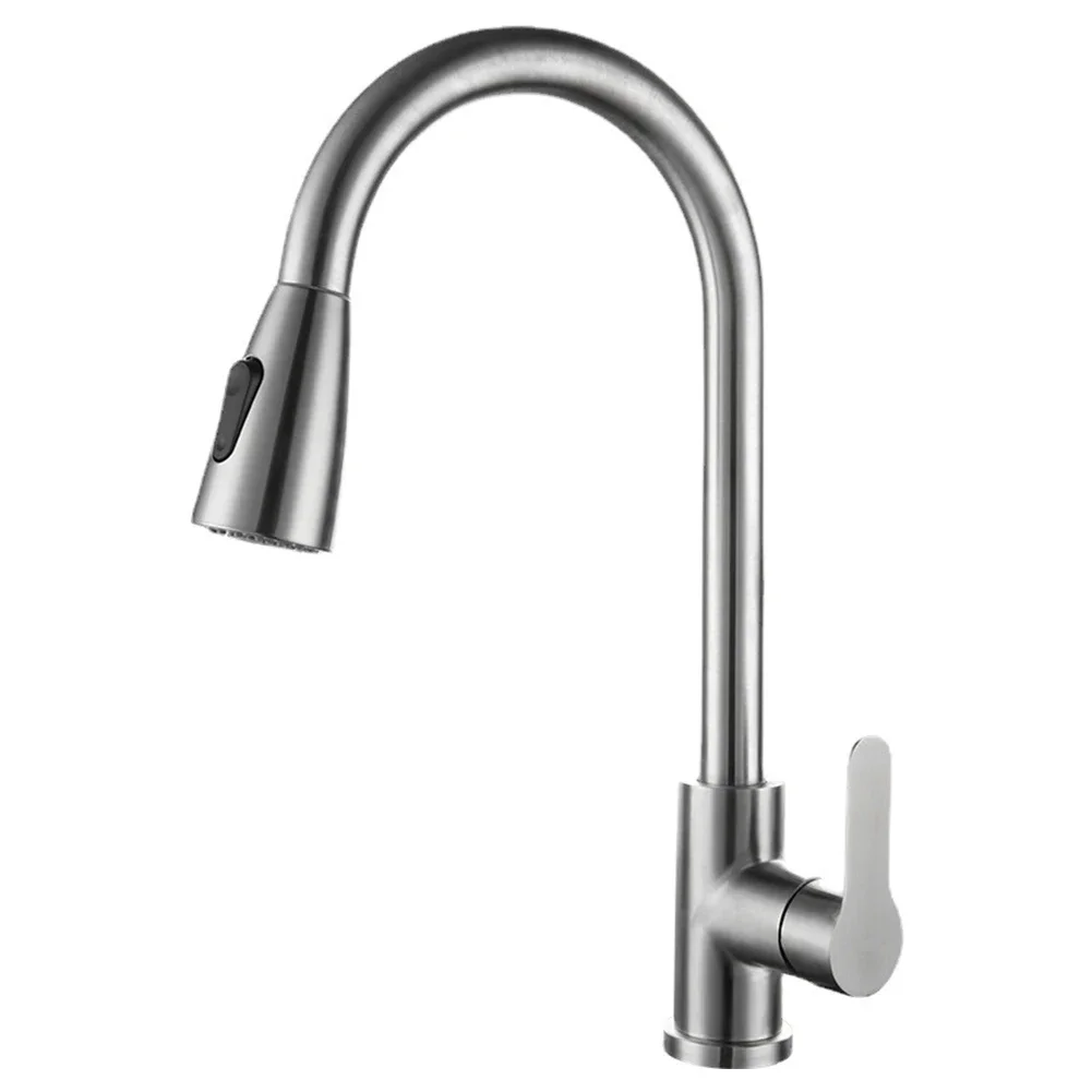 Water Tap Faucet Kitchen Faucet Pull-out Faucet 2 Modes Nozzle Flexible Pull Out Hot Cold Water Mixer Kitchen Faucet