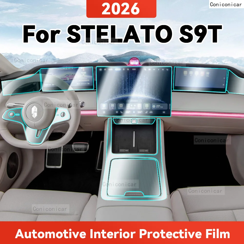 TPU For STELATO S9T 2026 Transparent Protective Film Car Interior Central Control Navigation Panel Accessories Sticker