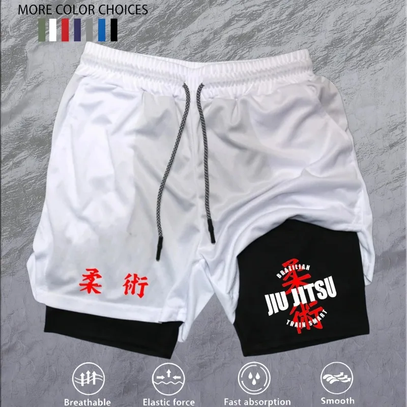 Compression Shorts 2-in-1 Running Workout Short for Men Gym Fashion Performance with Phone Pocket Towel Loop Athletic Activewear