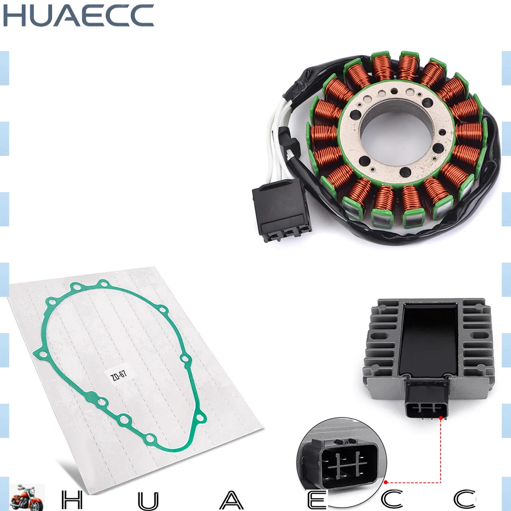 

For Kawasaki ZR750 Z750 2007-2012 Z 750 Z750R 2011-2012 ZR1000 Z1000 2007-2009 Stator Coil + Gasket + Regulator Rectifier
