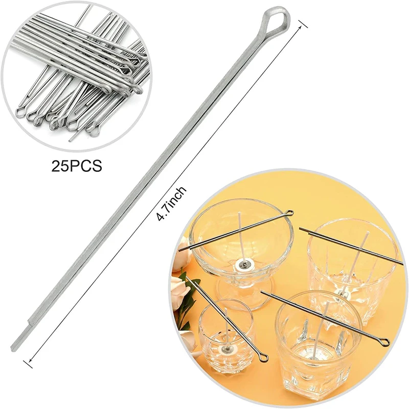 3-10 sztuk knot klips do świec knot ze stali nierdzewnej mocowanie do odlewania świec urządzenia centrującego akcesoria 12cm/4.7 cal