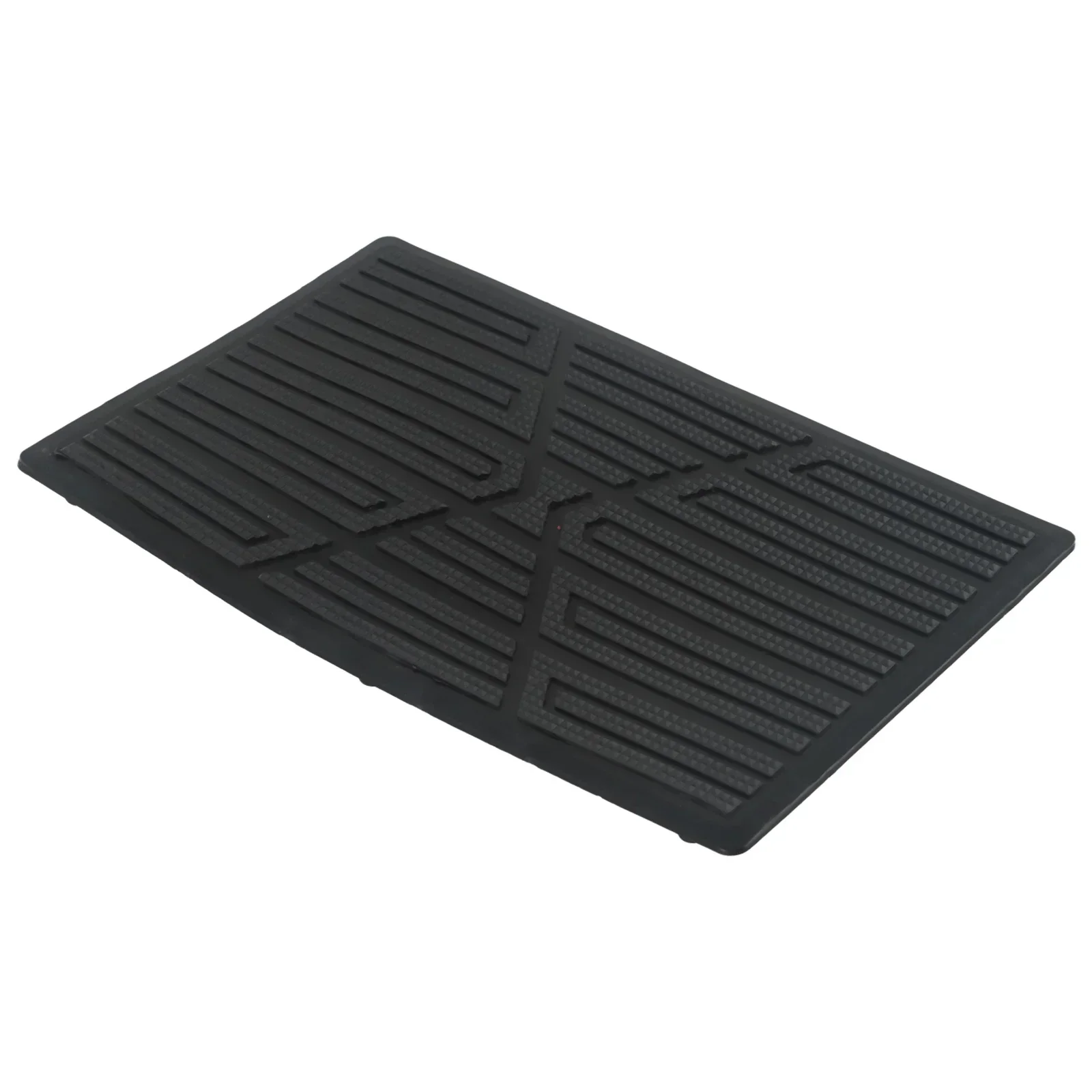 Car Floor Mat Non-slip Carpet Patch With 6Screws Car Carpet Plate Floor Pad Heel Foot Mat Pedal Patch Cover Black PVC Waterproof