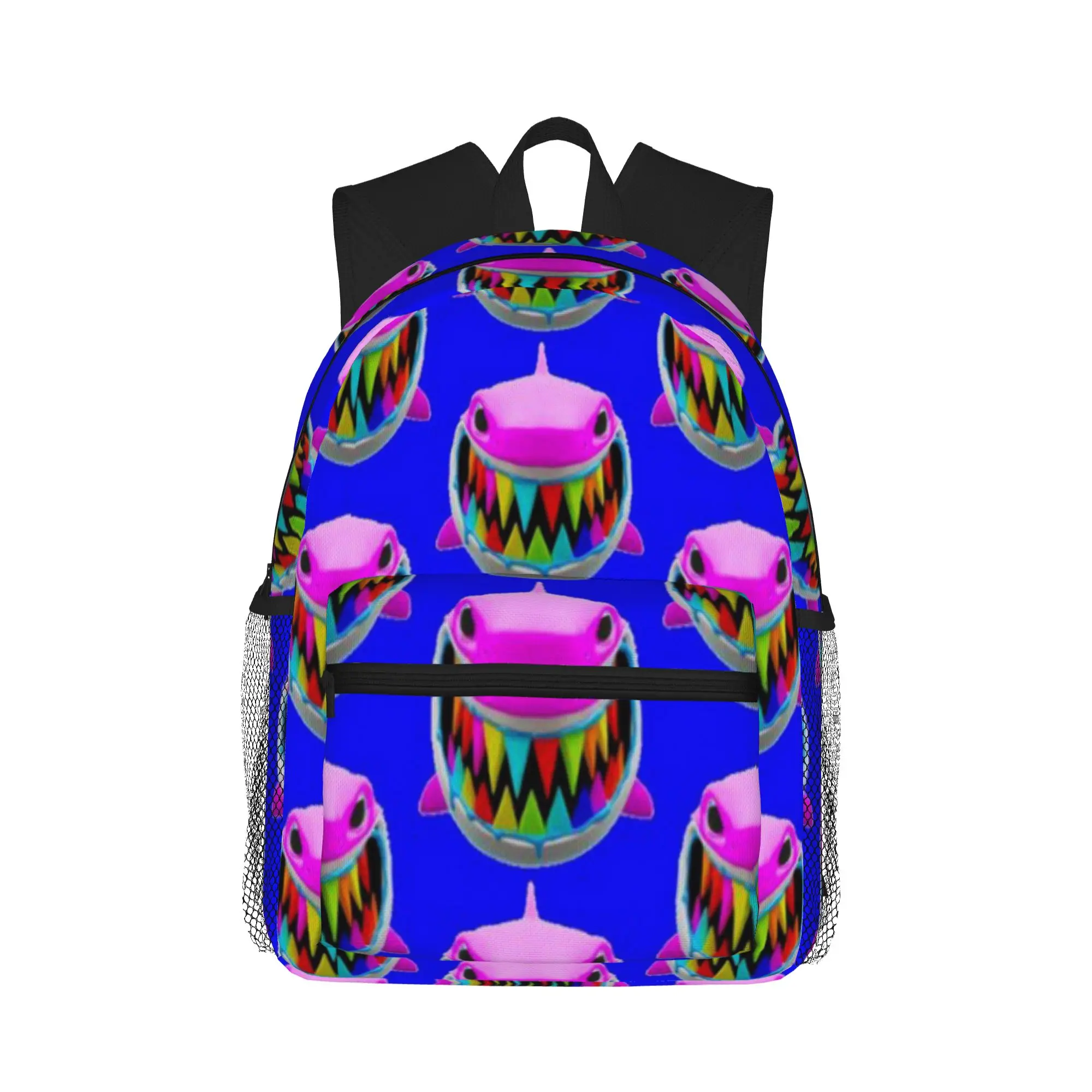 

Rainbow Troll Shark (Blue) Casual Backpack for Students and Adults Student