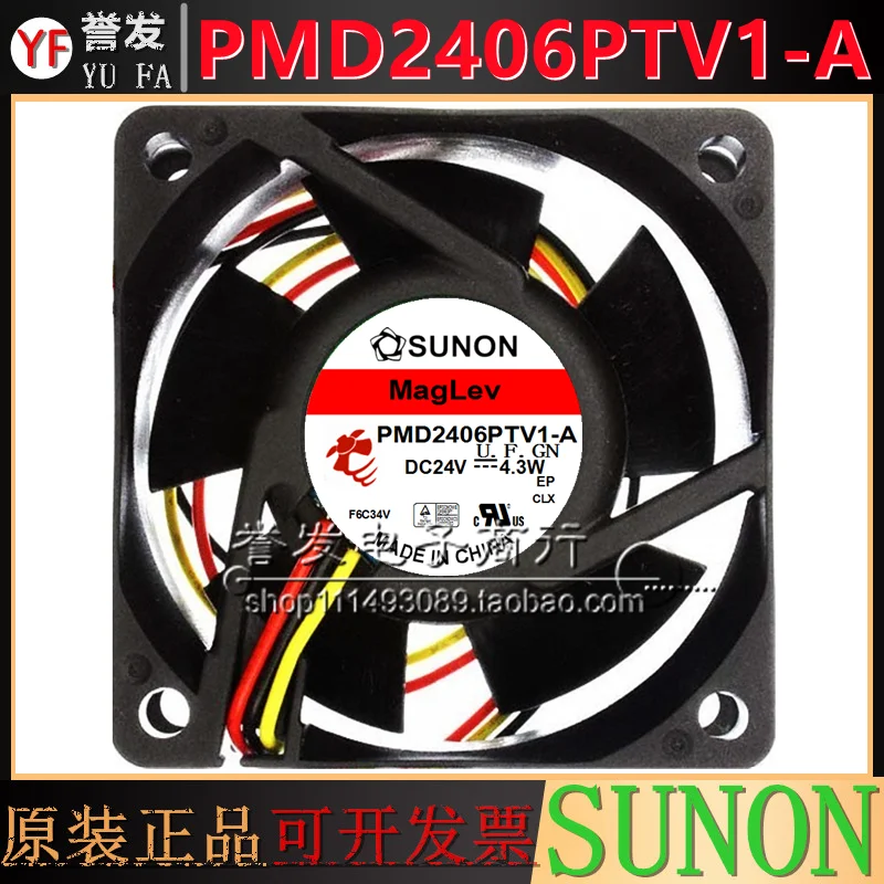 NIEUWE ORIGINELE PMD2406PTV1-A 24 V 4.3 W 6025 60x60x25mm KOELVENTILATOR RADIATOR