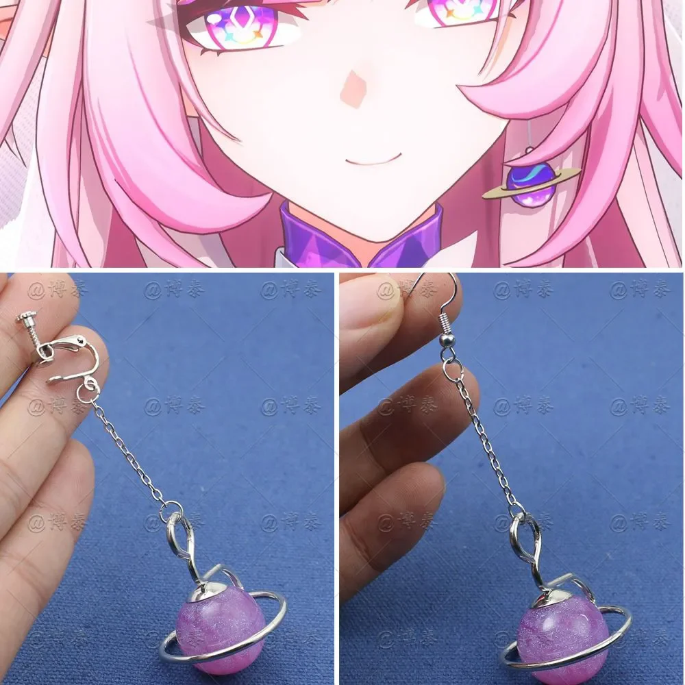 Honkai: Star Rail Cyrene Anime Spiel Cosplay Ohrstecker Anhänger Ohrclips Mode Ohrringe Kleidung Accessoires Geschenke