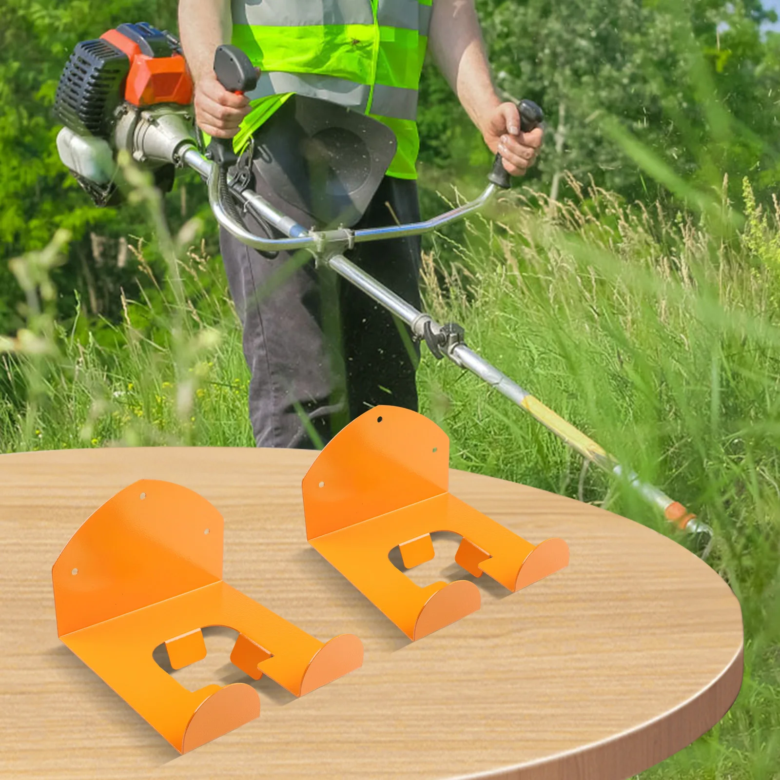 

Гаражный садовый органайзер для хранения, оптимизация места, как на картинке, простая установка, вешалка для триммера, металлический органайзер для гаража