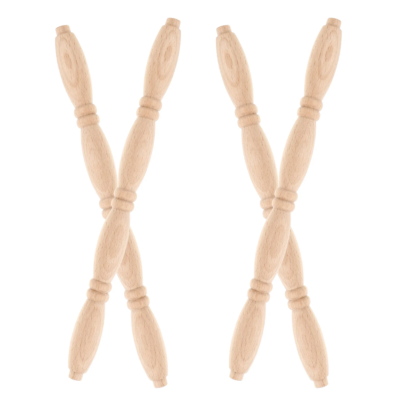 

4Pcs Miniature Furniture Accessories Mini Wooden Spindles Stairs Parts Dollhouse Decoration Micro Scene Craft Balusters